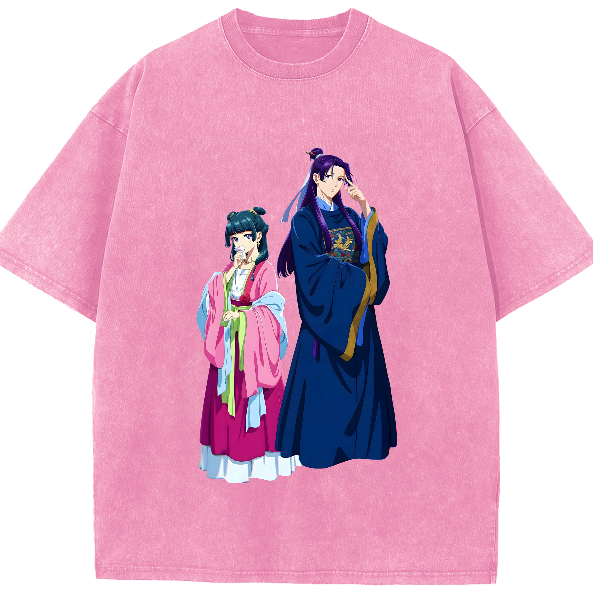 （画像用） 薬屋のひとりごと The Apothecary Diaries 綿100% ヴィンテージ風 半袖Tシャツ（フロントプリント）